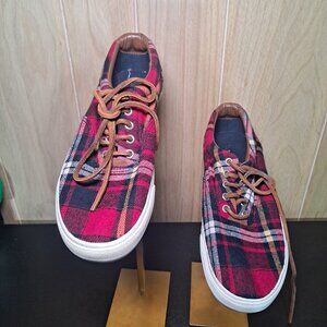 Red Plaid Tommy Hilfiger Sneakers 7